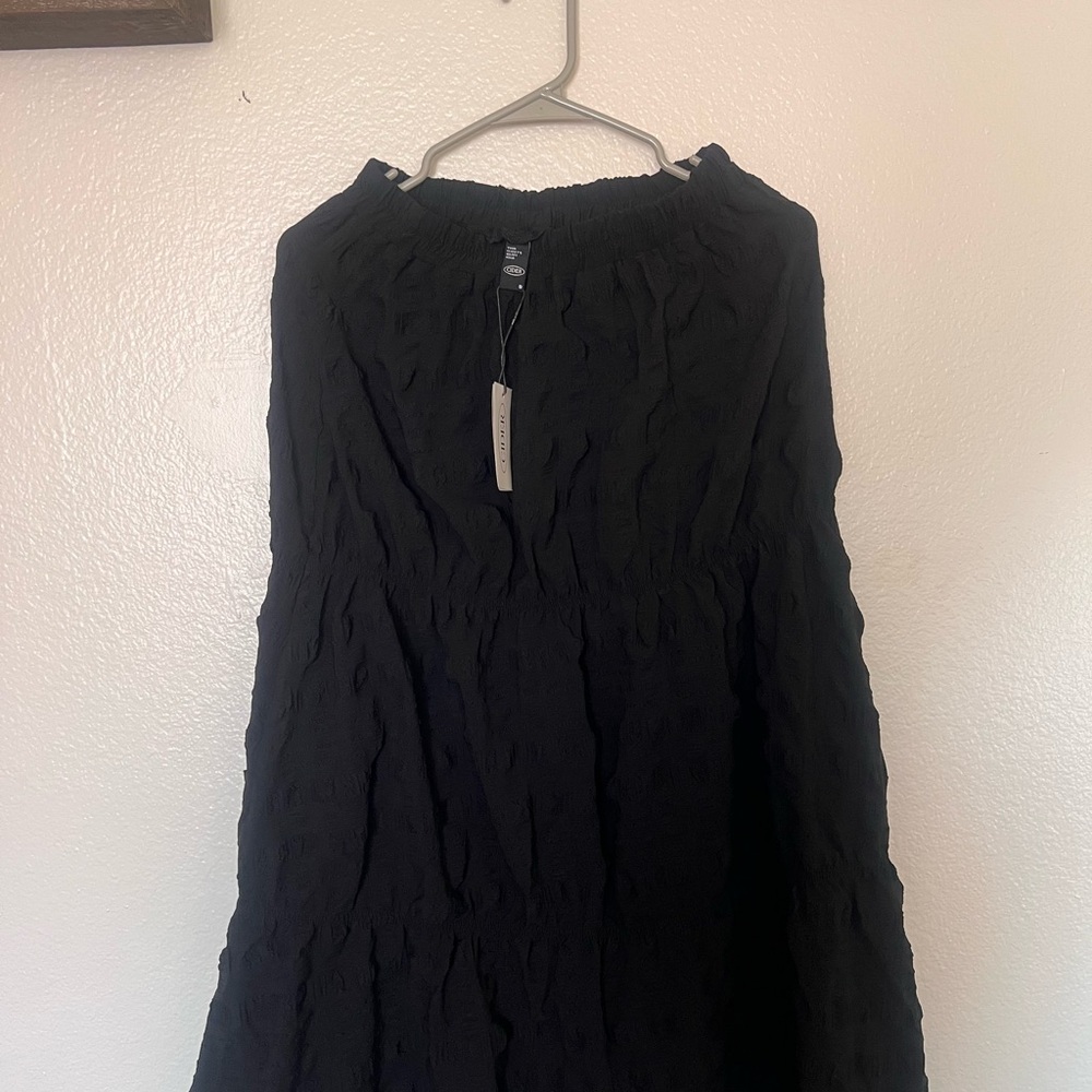 Cider Black Textured Skirt
